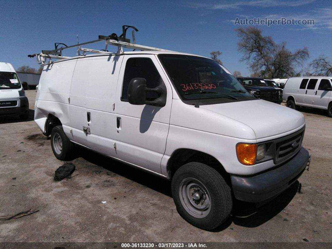 2007 Ford Econoline Cargo Van Commercial/recreational White vin: 1FTNE14W77DB11613