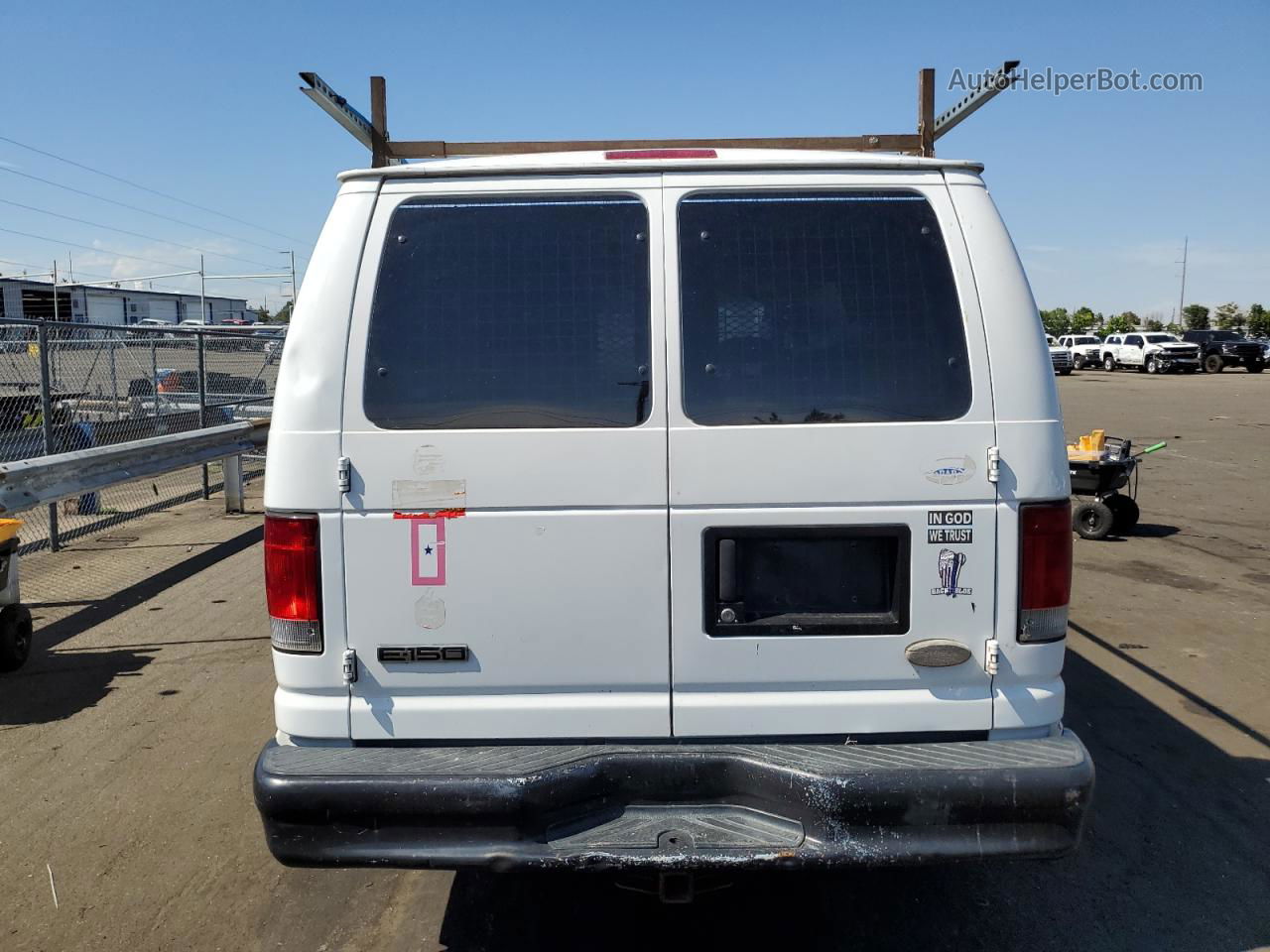 2008 Ford Econoline E150 Van White vin: 1FTNE14W78DA67128