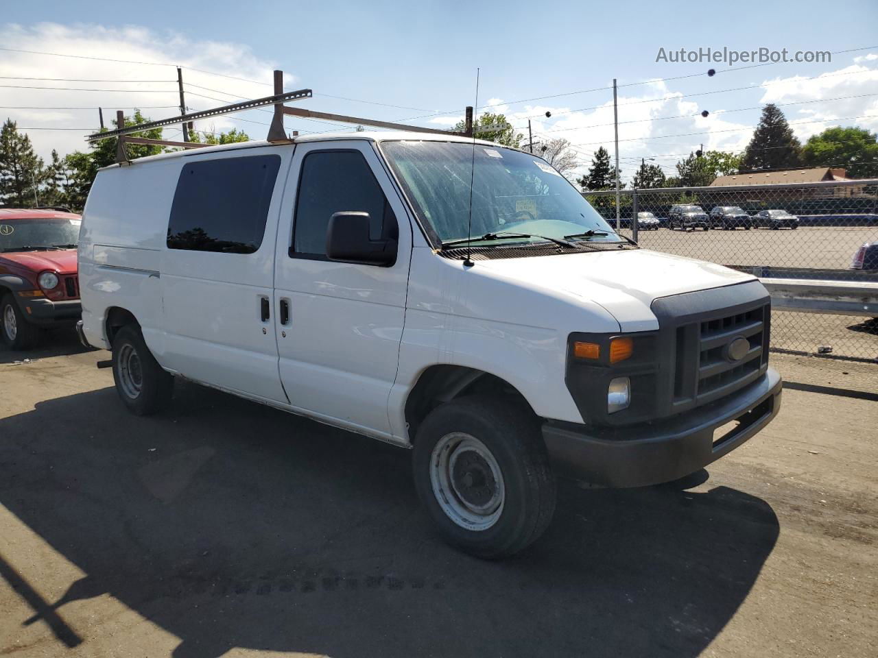 2008 Ford Econoline E150 Van White vin: 1FTNE14W78DA67128