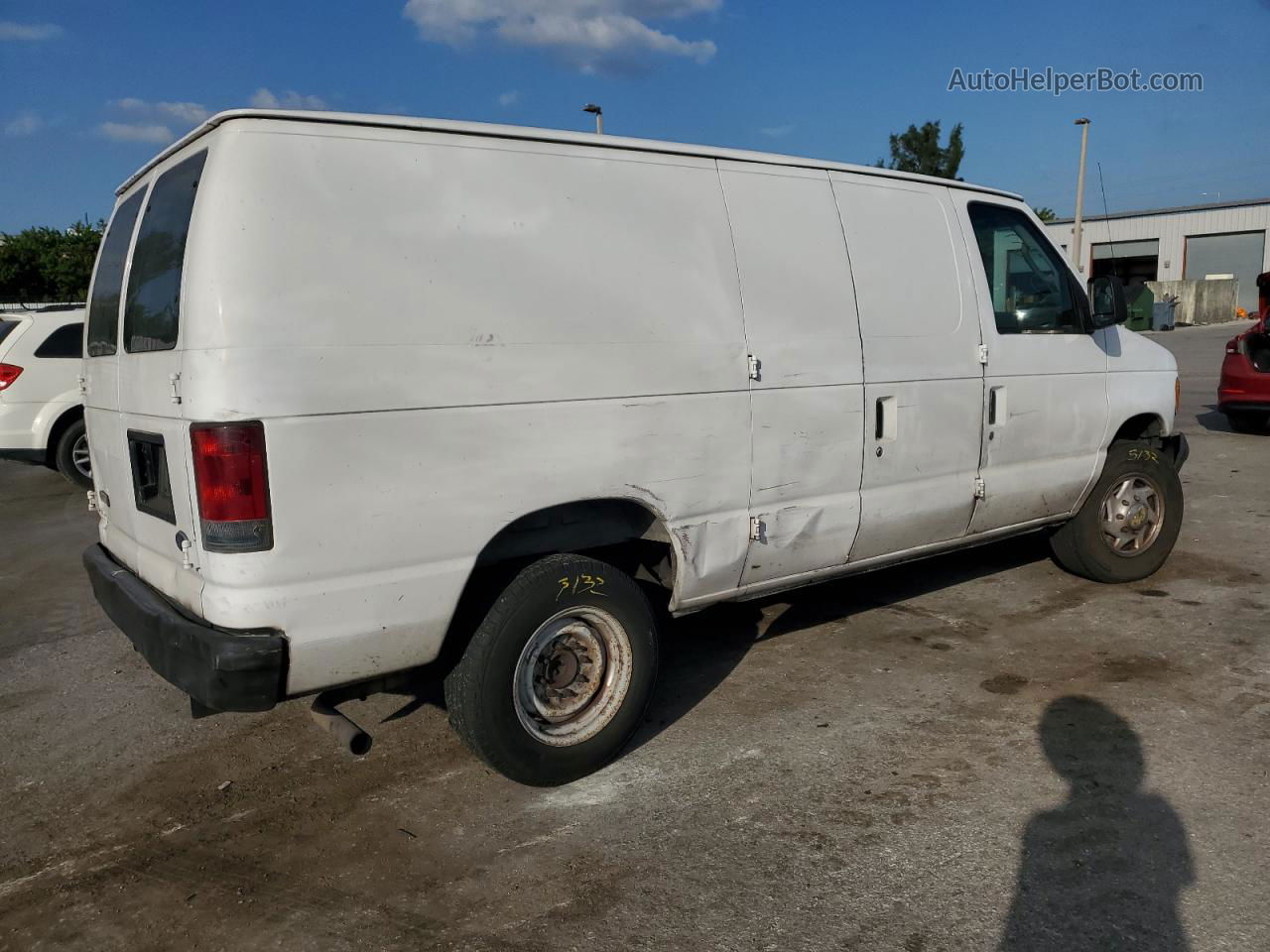 2007 Ford Econoline E150 Van White vin: 1FTNE14W87DA11715