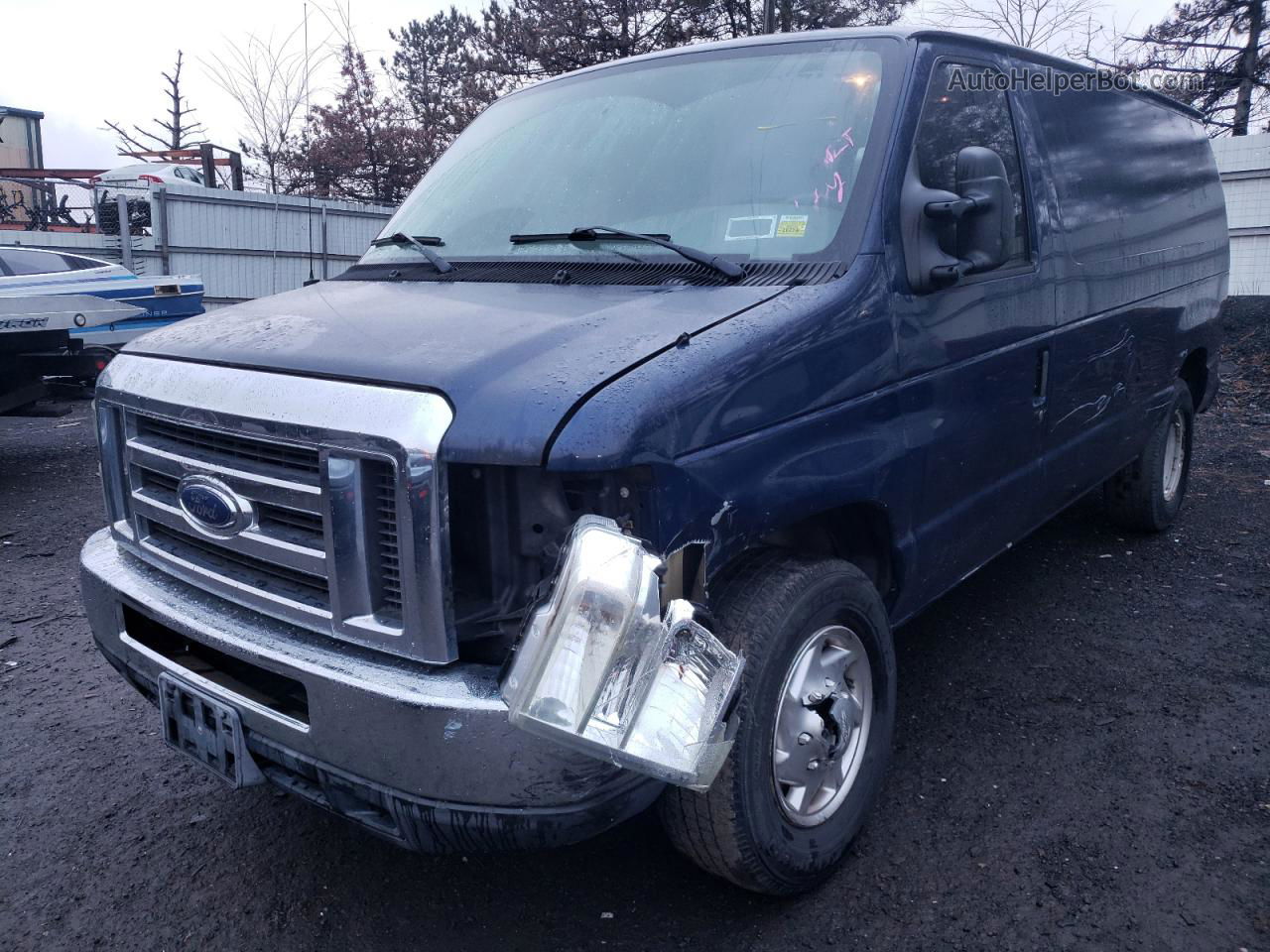 2008 Ford Econoline E150 Van Blue vin: 1FTNE14W88DA37801