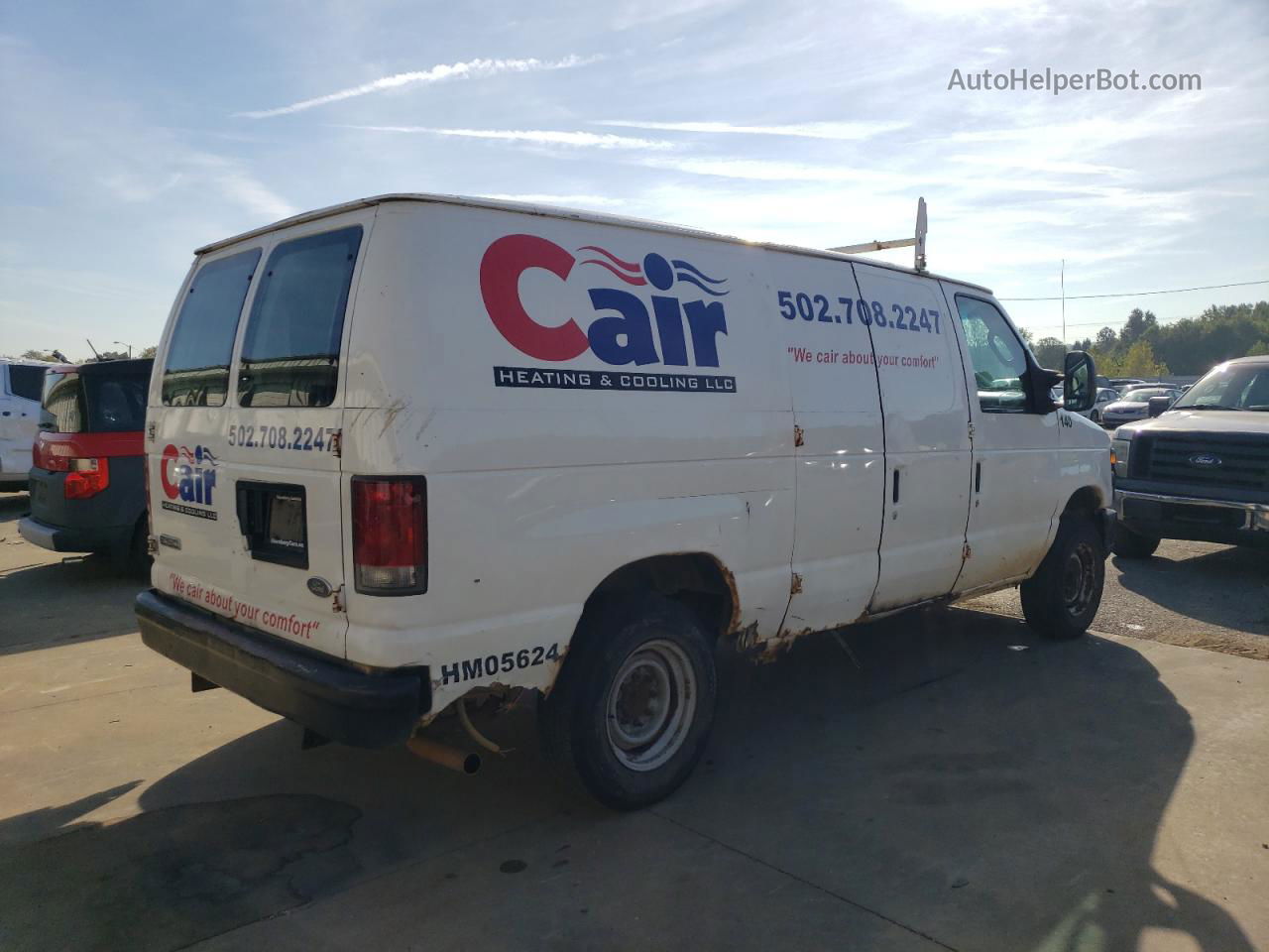 2008 Ford Econoline E150 Van White vin: 1FTNE14W88DB41737