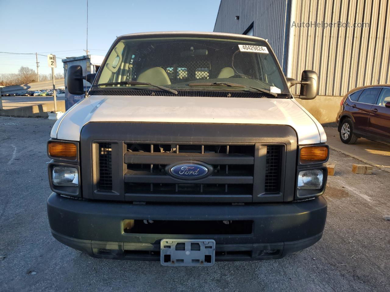 2008 Ford Econoline E150 Van White vin: 1FTNE14WX8DA88295