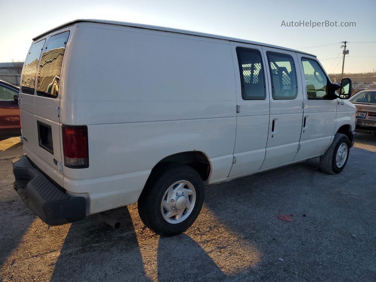 2008 Ford Econoline E150 Van White vin: 1FTNE14WX8DA88295