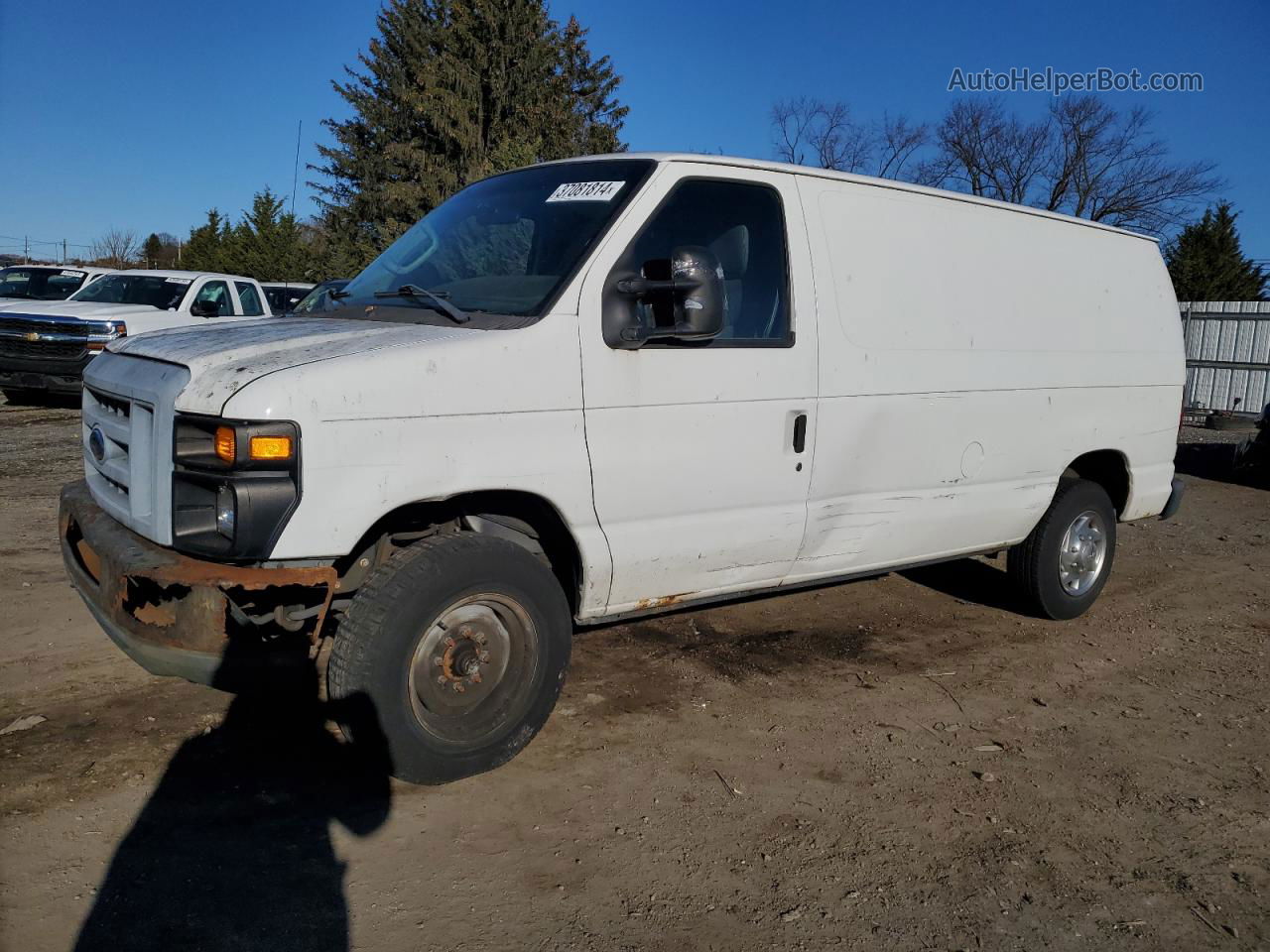 2010 Ford Econoline E150 Van White vin: 1FTNE1EW1ADA26434