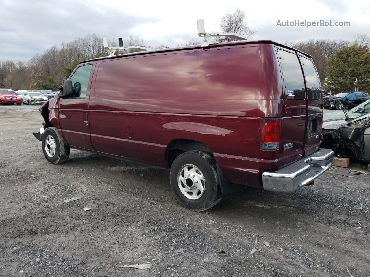 2007 Ford Econoline E250 Van Burgundy vin: 1FTNE24L07DA03393