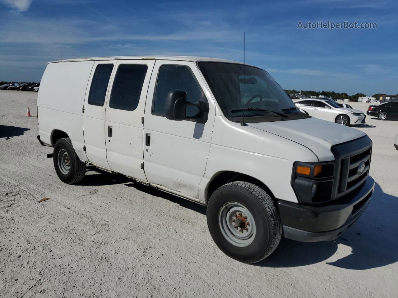 2008 Ford Econoline E250 Van White vin: 1FTNE24L08DA02696