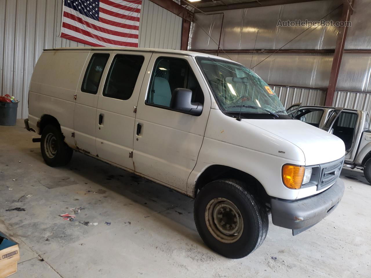 2007 Ford Econoline E250 Van White vin: 1FTNE24L17DA65756