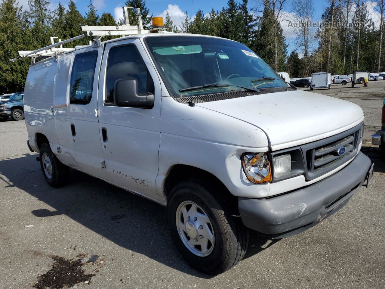 2007 Ford Econoline E250 Van White vin: 1FTNE24L17DA68818