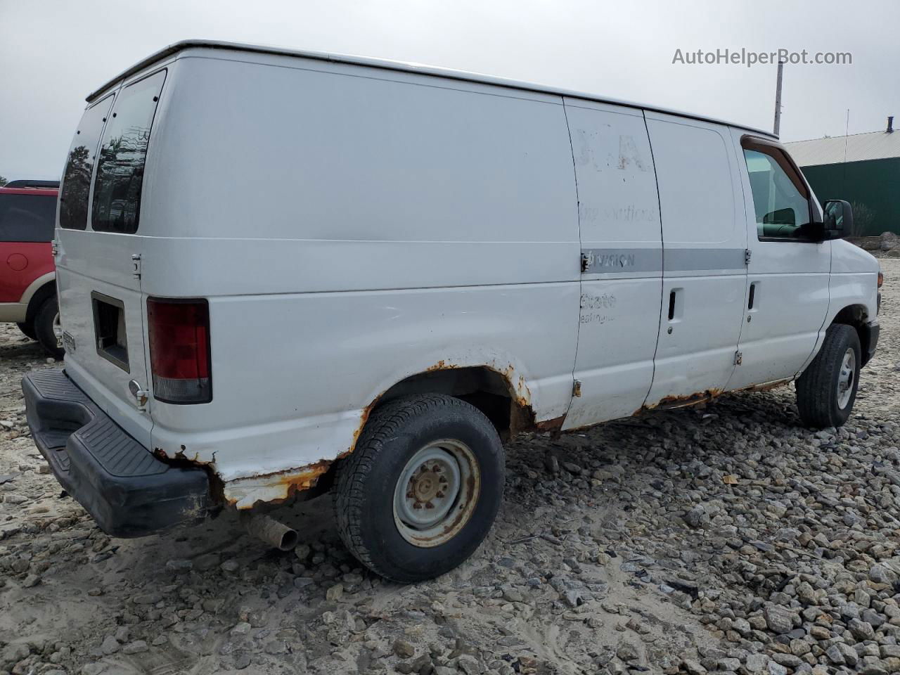 2008 Ford Econoline E250 Van White vin: 1FTNE24L28DA06572