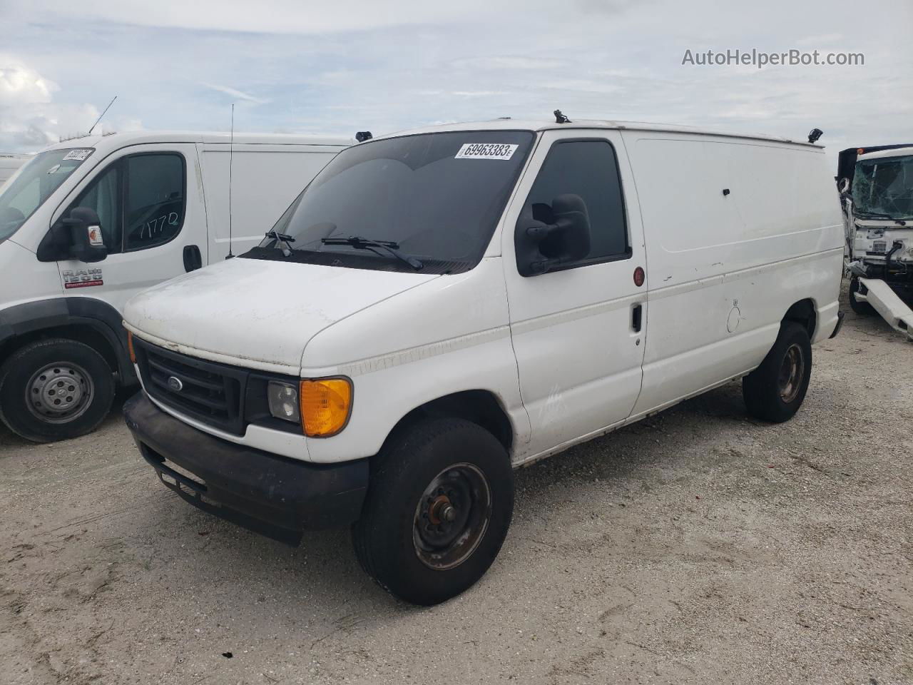 2007 Ford Econoline E250 Van White vin: 1FTNE24L47DA66724