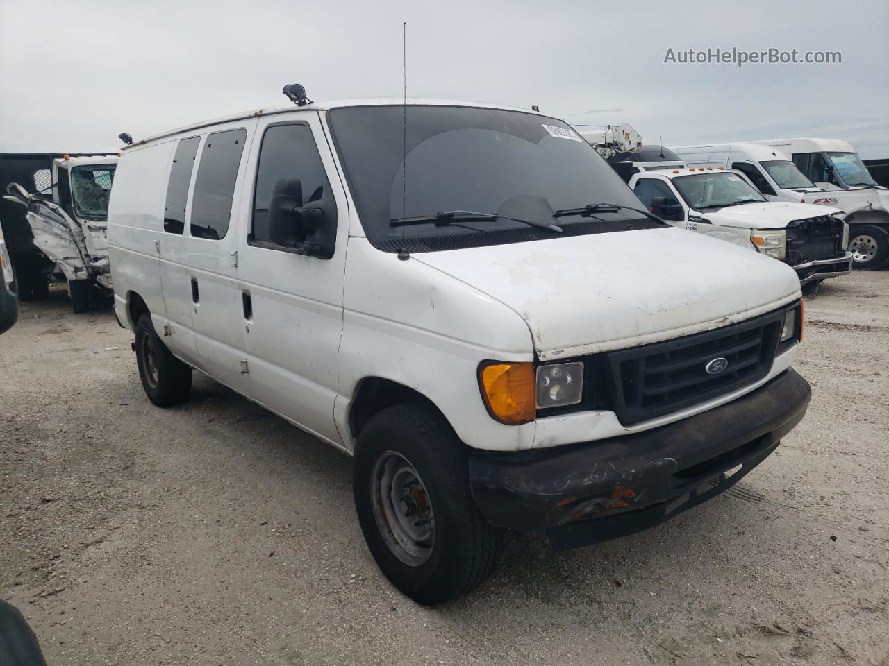 2007 Ford Econoline E250 Van White vin: 1FTNE24L47DA66724