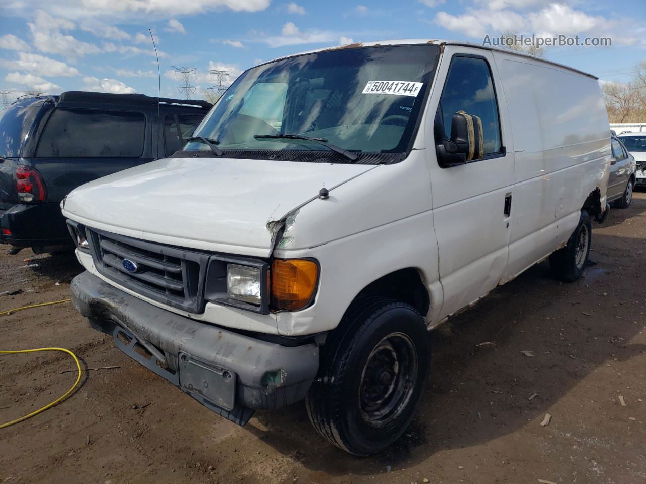 2007 Ford Econoline E250 Van White vin: 1FTNE24L57DA70832