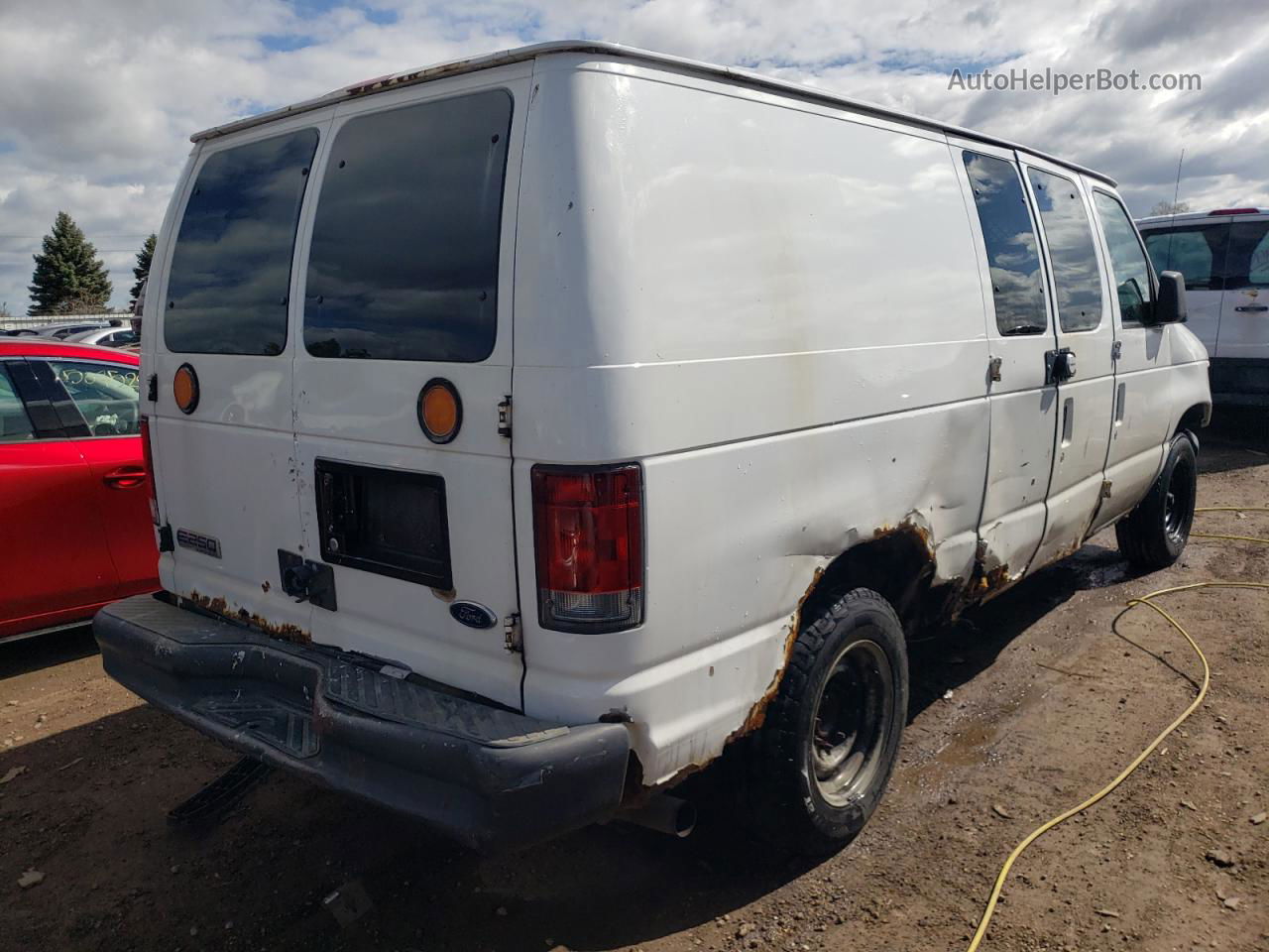 2007 Ford Econoline E250 Van White vin: 1FTNE24L57DA70832