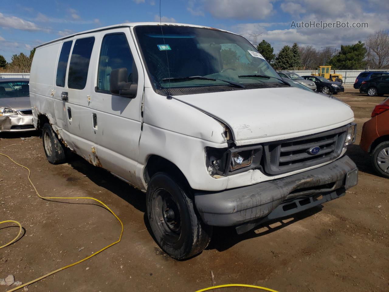 2007 Ford Econoline E250 Van White vin: 1FTNE24L57DA70832