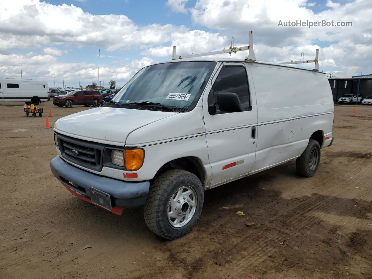 2007 Ford Econoline E250 Van White vin: 1FTNE24L57DB46730