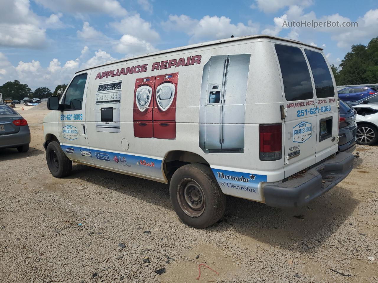 2007 Ford Econoline E250 Van White vin: 1FTNE24L67DA08906