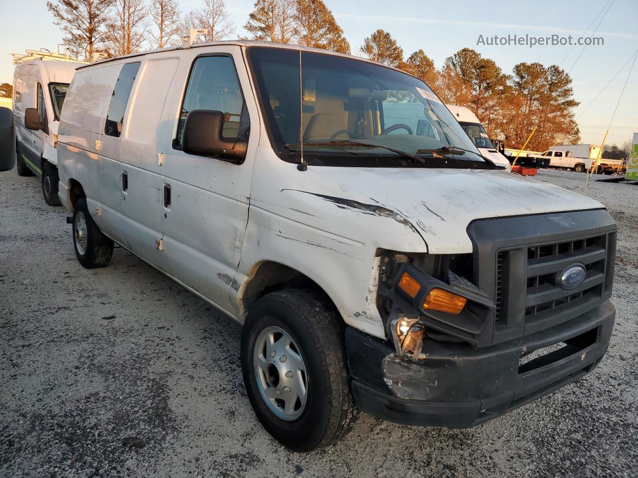 2008 Ford Econoline E250 Van White vin: 1FTNE24L78DA78836