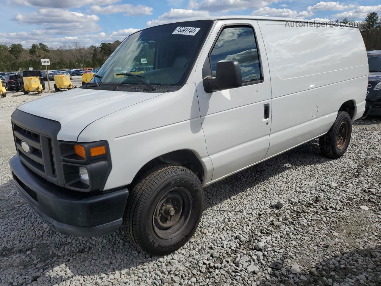 2008 Ford Econoline E250 Van White vin: 1FTNE24L78DB29610