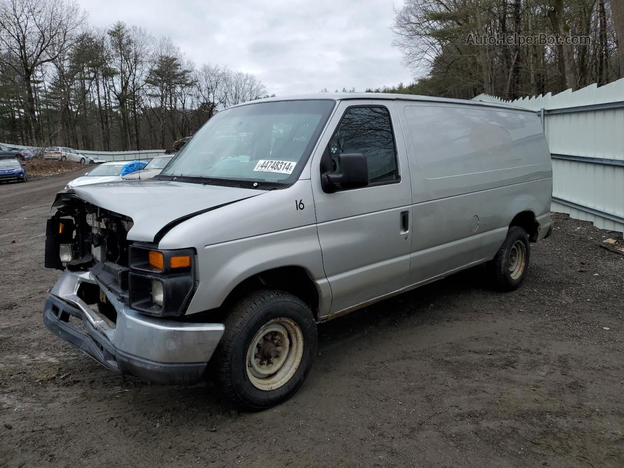 2008 Ford Econoline E250 Van Silver vin: 1FTNE24L88DA78408