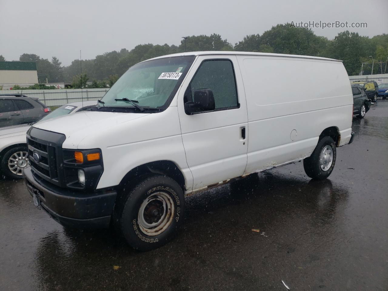 2008 Ford Econoline E250 Van White vin: 1FTNE24L98DA51928