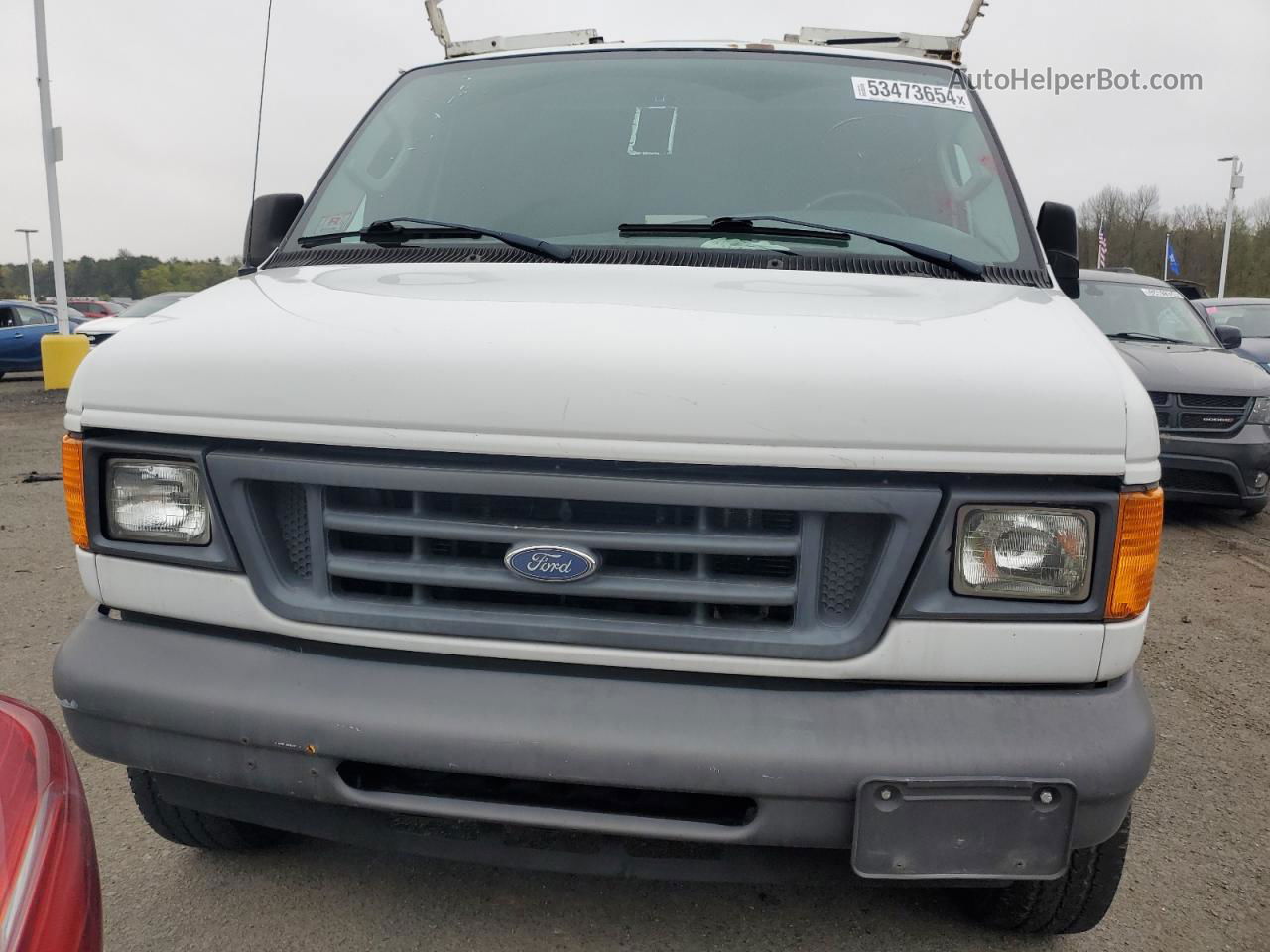 2007 Ford Econoline E250 Van White vin: 1FTNE24LX7DA71023