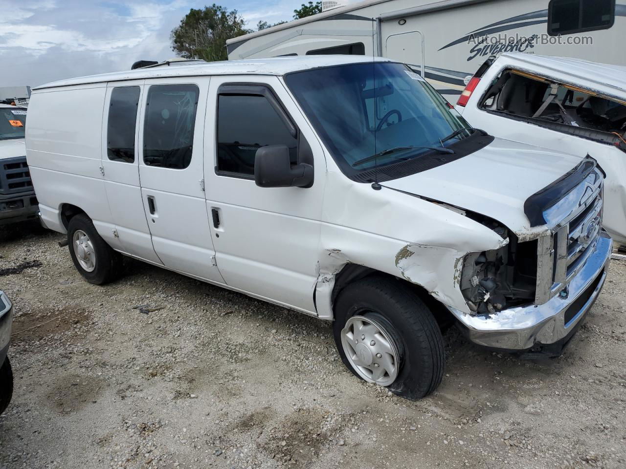 2008 Ford Econoline E250 Van White vin: 1FTNE24W08DA23705