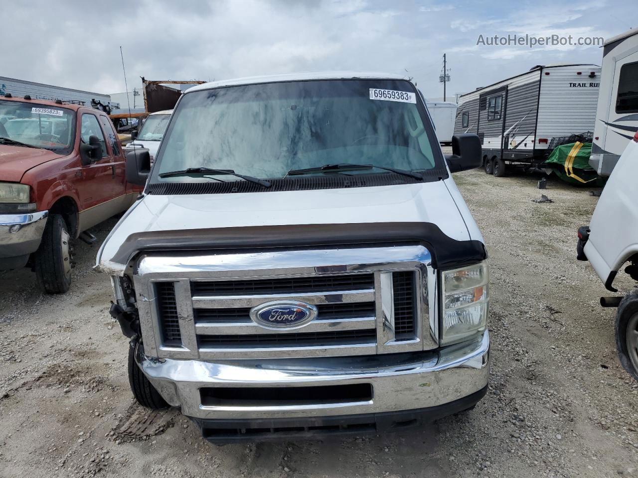 2008 Ford Econoline E250 Van White vin: 1FTNE24W08DA23705