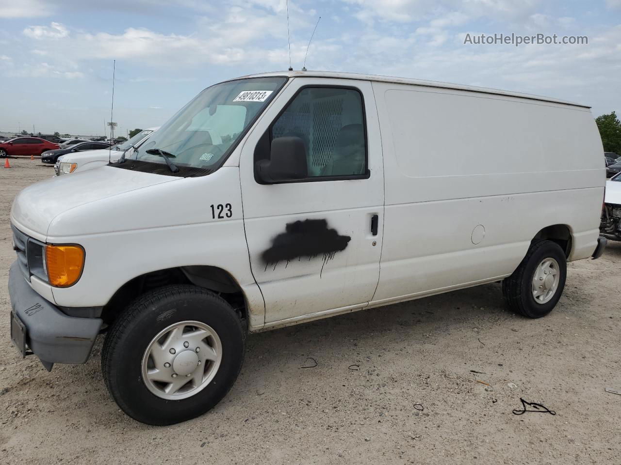 2007 Ford Econoline E250 Van White vin: 1FTNE24W17DA50989