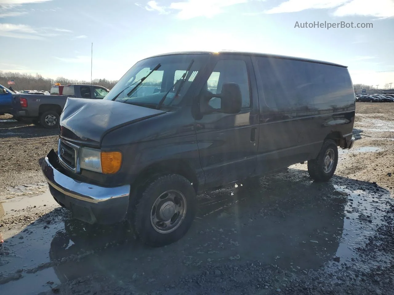 2007 Ford Econoline E250 Van Blue vin: 1FTNE24W27DA48460