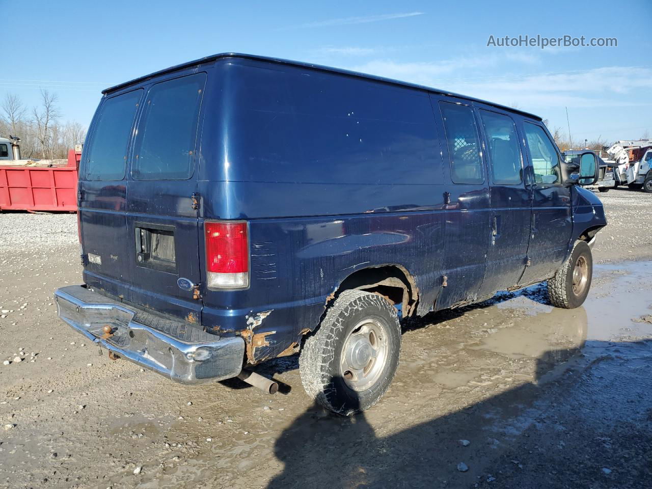 2007 Ford Econoline E250 Van Blue vin: 1FTNE24W27DA48460