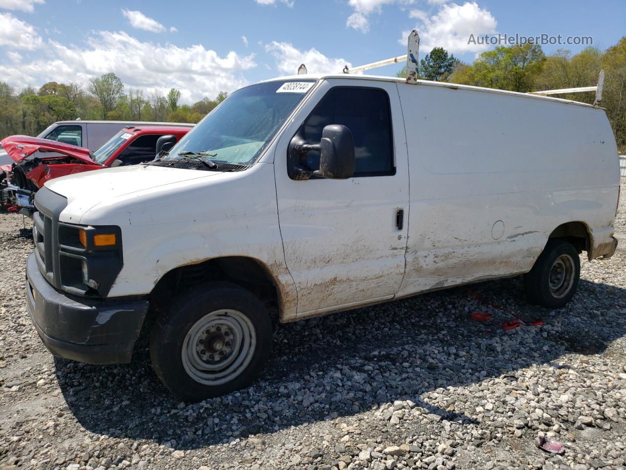 2008 Ford Econoline E250 Van White vin: 1FTNE24W38DA61560