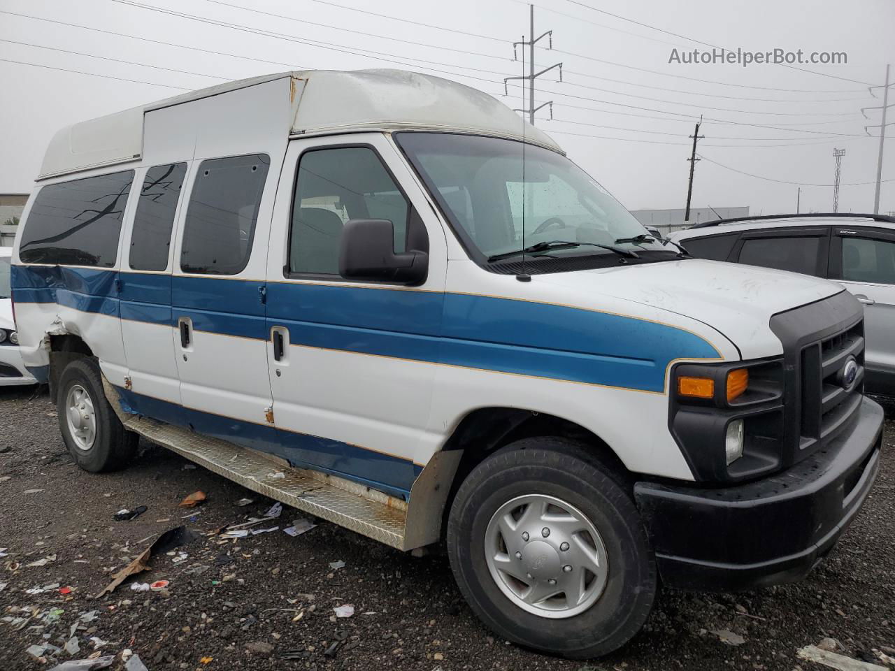 2008 Ford Econoline E250 Van White vin: 1FTNE24W38DB53851