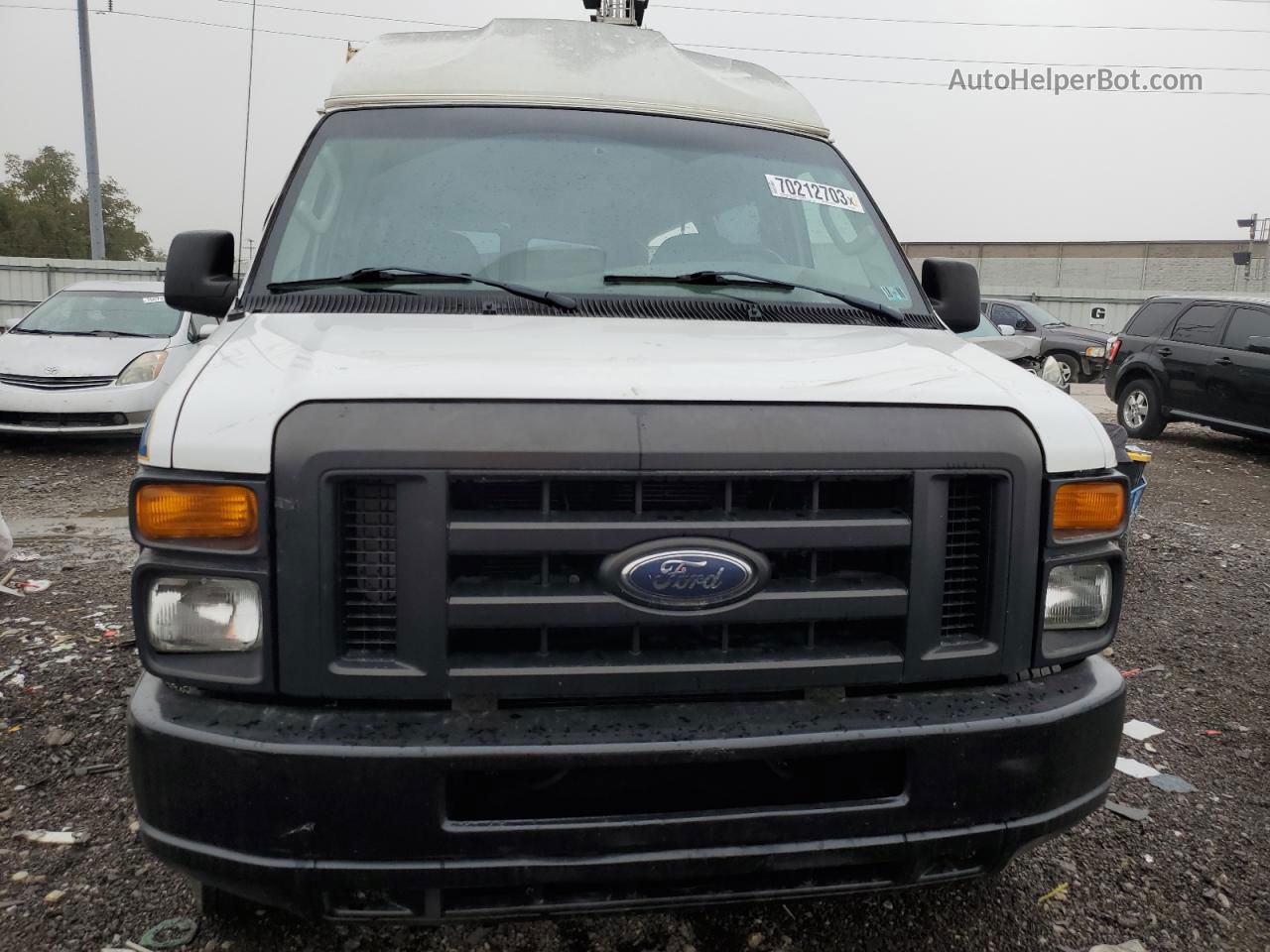 2008 Ford Econoline E250 Van White vin: 1FTNE24W38DB53851