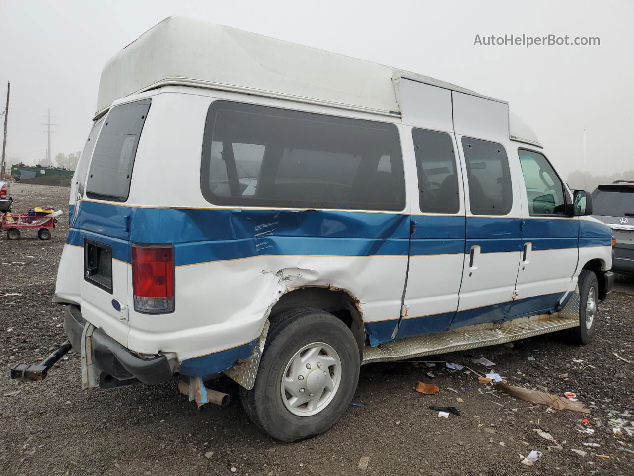 2008 Ford Econoline E250 Van White vin: 1FTNE24W38DB53851