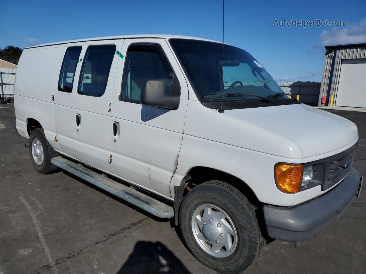 2007 Ford Econoline E250 Van White vin: 1FTNE24W47DA24919