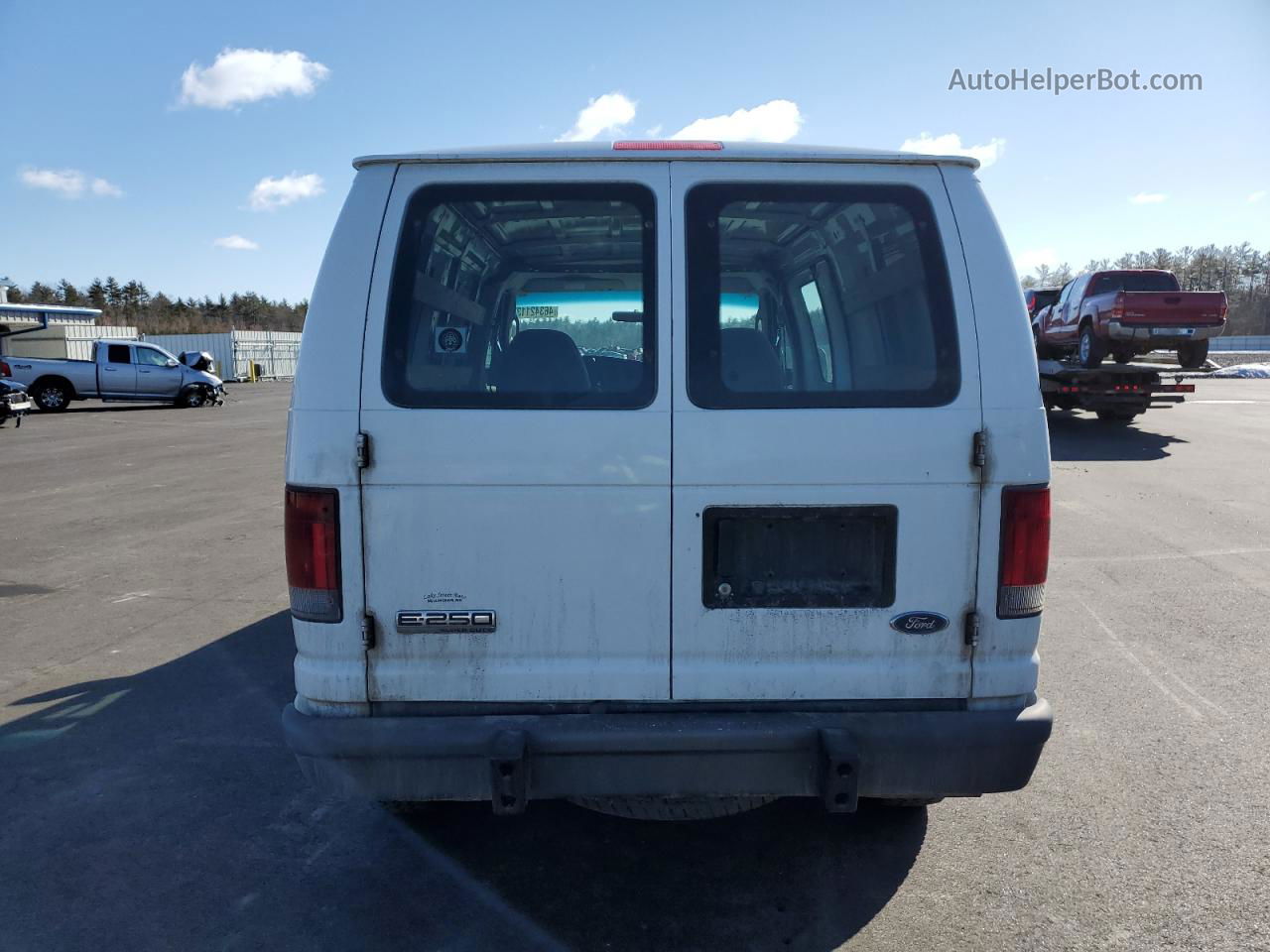 2007 Ford Econoline E250 Van White vin: 1FTNE24W47DA24919