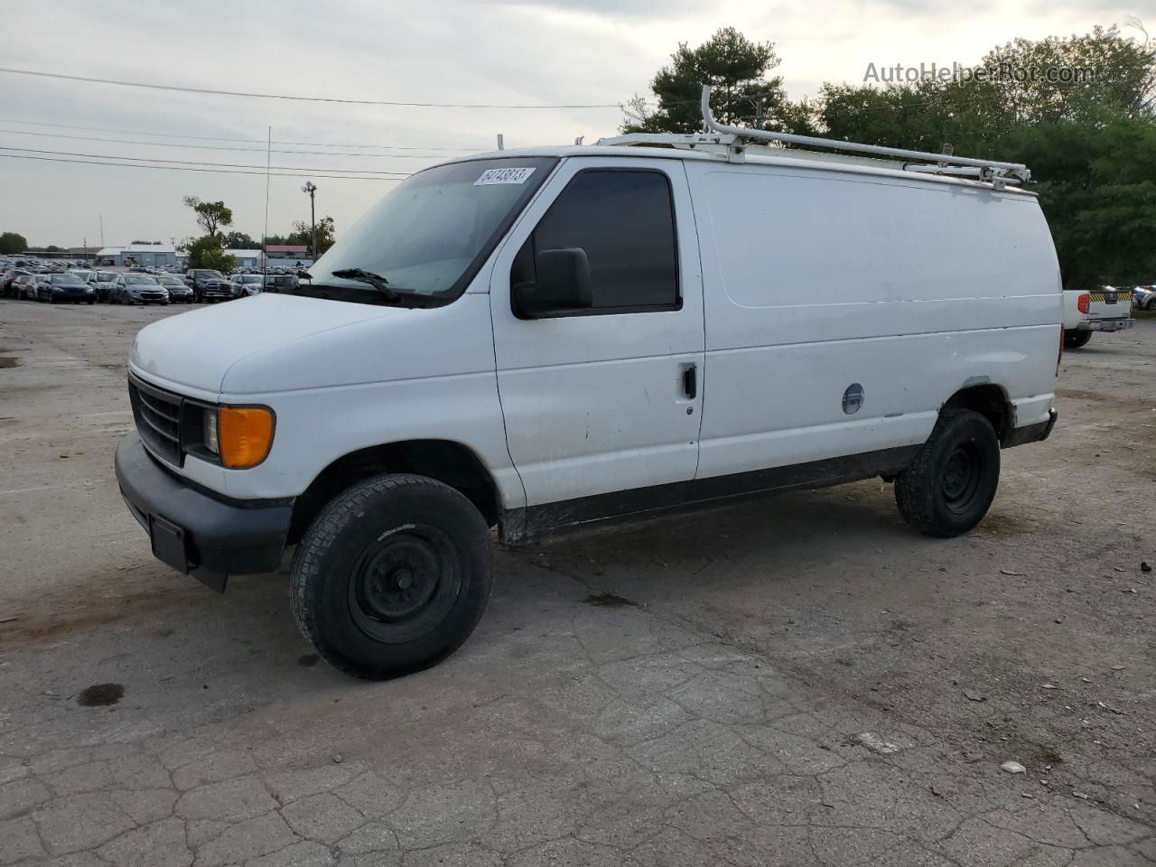 2007 Ford Econoline E250 Van White vin: 1FTNE24W57DA33306