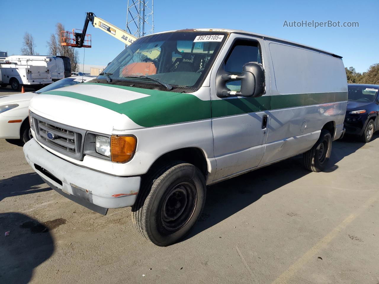 2007 Ford Econoline E250 Van White vin: 1FTNE24W77DA63634