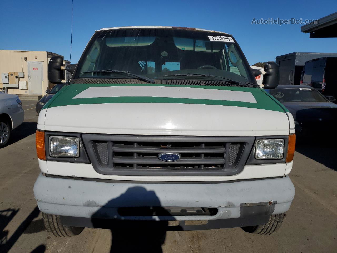 2007 Ford Econoline E250 Van White vin: 1FTNE24W77DA63634