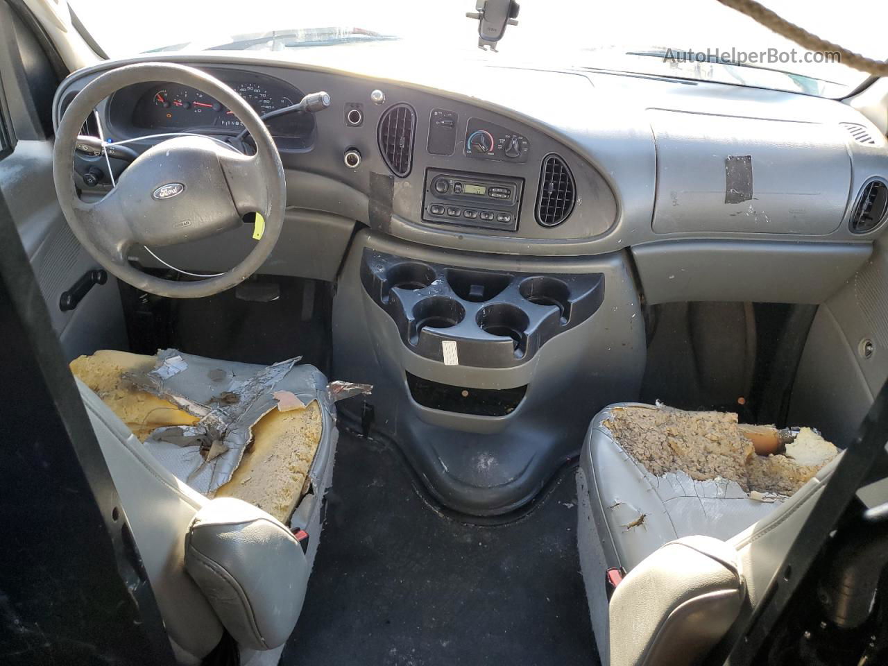 2007 Ford Econoline E250 Van White vin: 1FTNE24W77DA63634