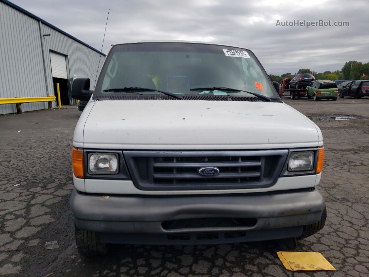 2007 Ford Econoline E250 Van White vin: 1FTNE24W77DB04991