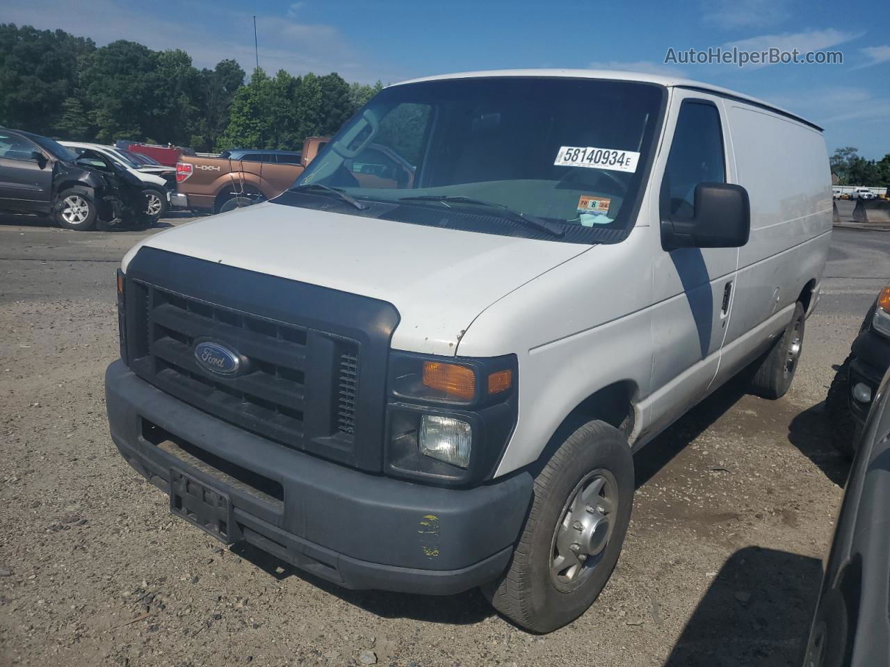 2008 Ford Econoline E250 Van White vin: 1FTNE24W78DA85442