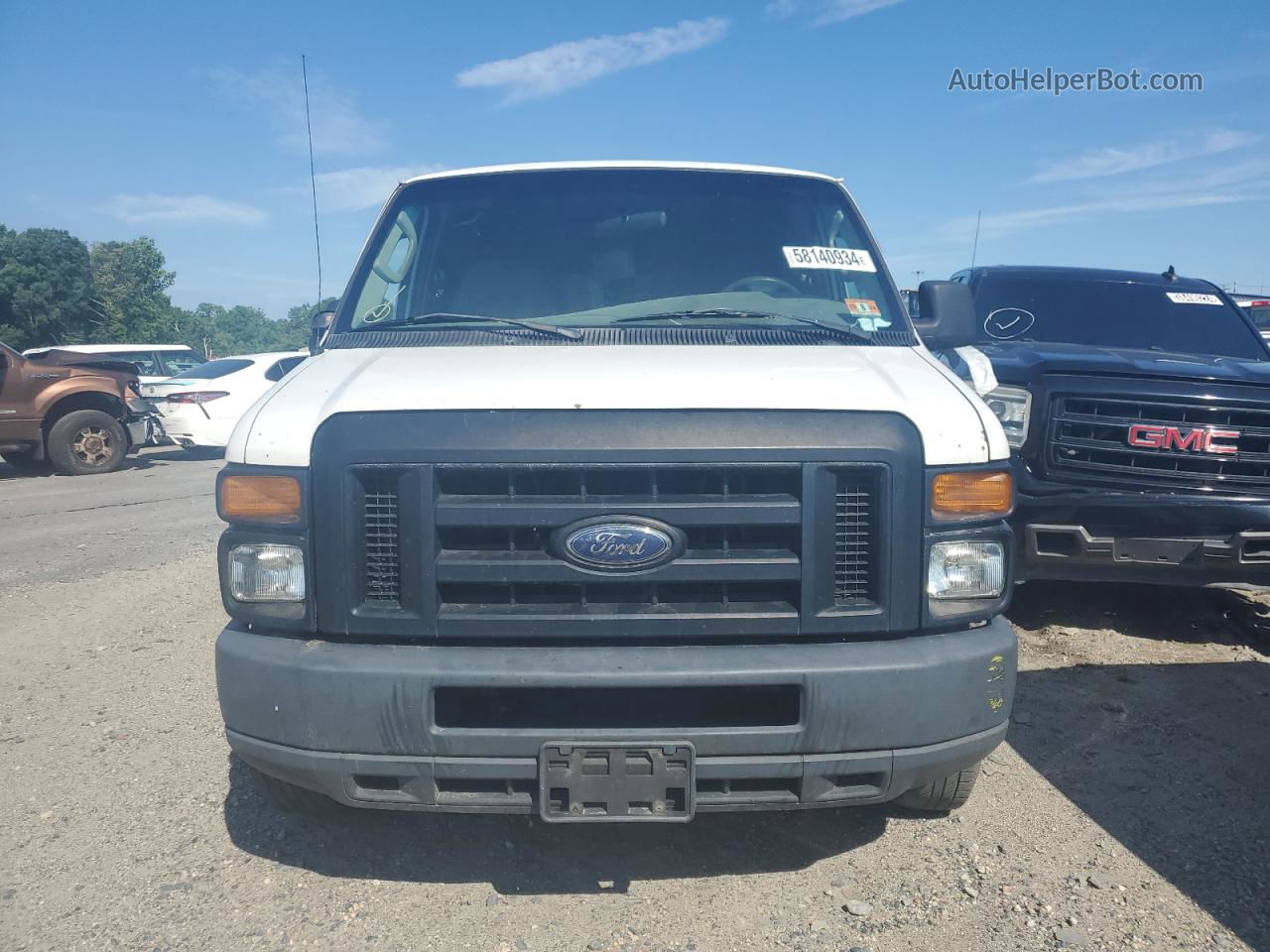 2008 Ford Econoline E250 Van White vin: 1FTNE24W78DA85442