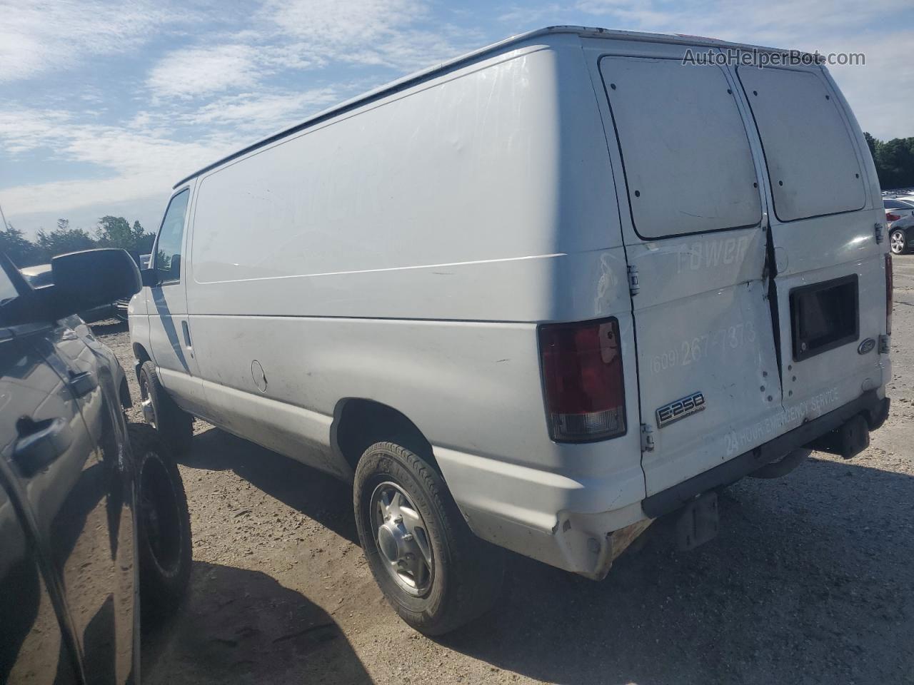 2008 Ford Econoline E250 Van White vin: 1FTNE24W78DA85442