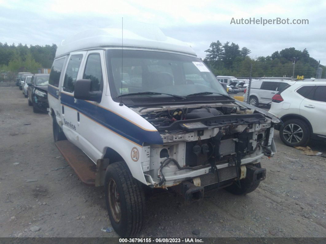 2008 Ford Econoline Cargo Van Commercial/recreational White vin: 1FTNE24W78DB51830