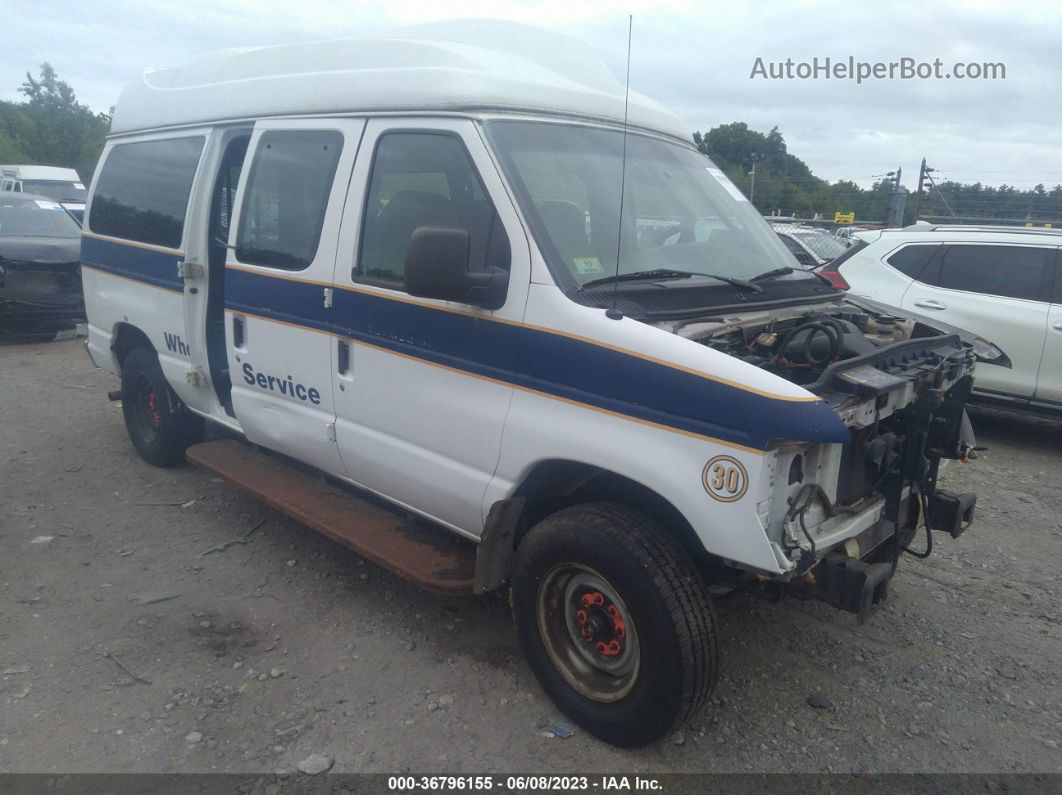 2008 Ford Econoline Cargo Van Commercial/recreational White vin: 1FTNE24W78DB51830