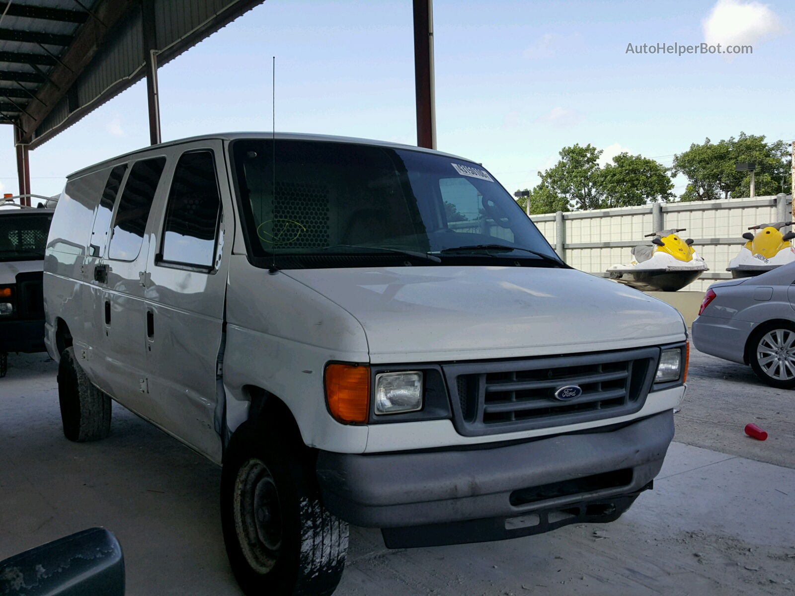 2007 Ford Econoline E250 Van White vin: 1FTNE24W87DA45000