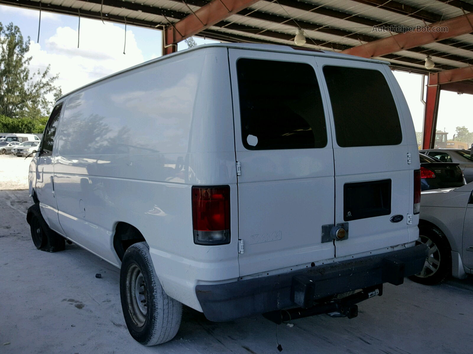 2007 Ford Econoline E250 Van White vin: 1FTNE24W87DA45000