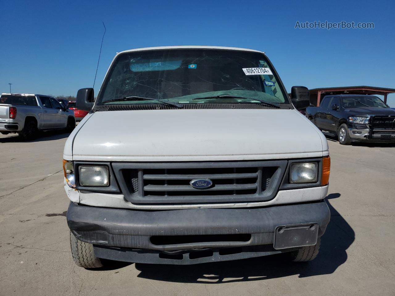 2007 Ford Econoline E250 Van White vin: 1FTNE24W87DA60029